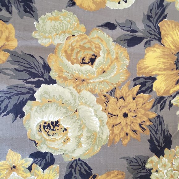 Vintage Midcentury 1940s/1950s Fabric-56 x 7 Yards-Amazing Floral Flowers Cotton - Picture 4 of 10